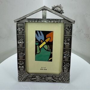 Vintage Green House 3.5”x5” picture frame